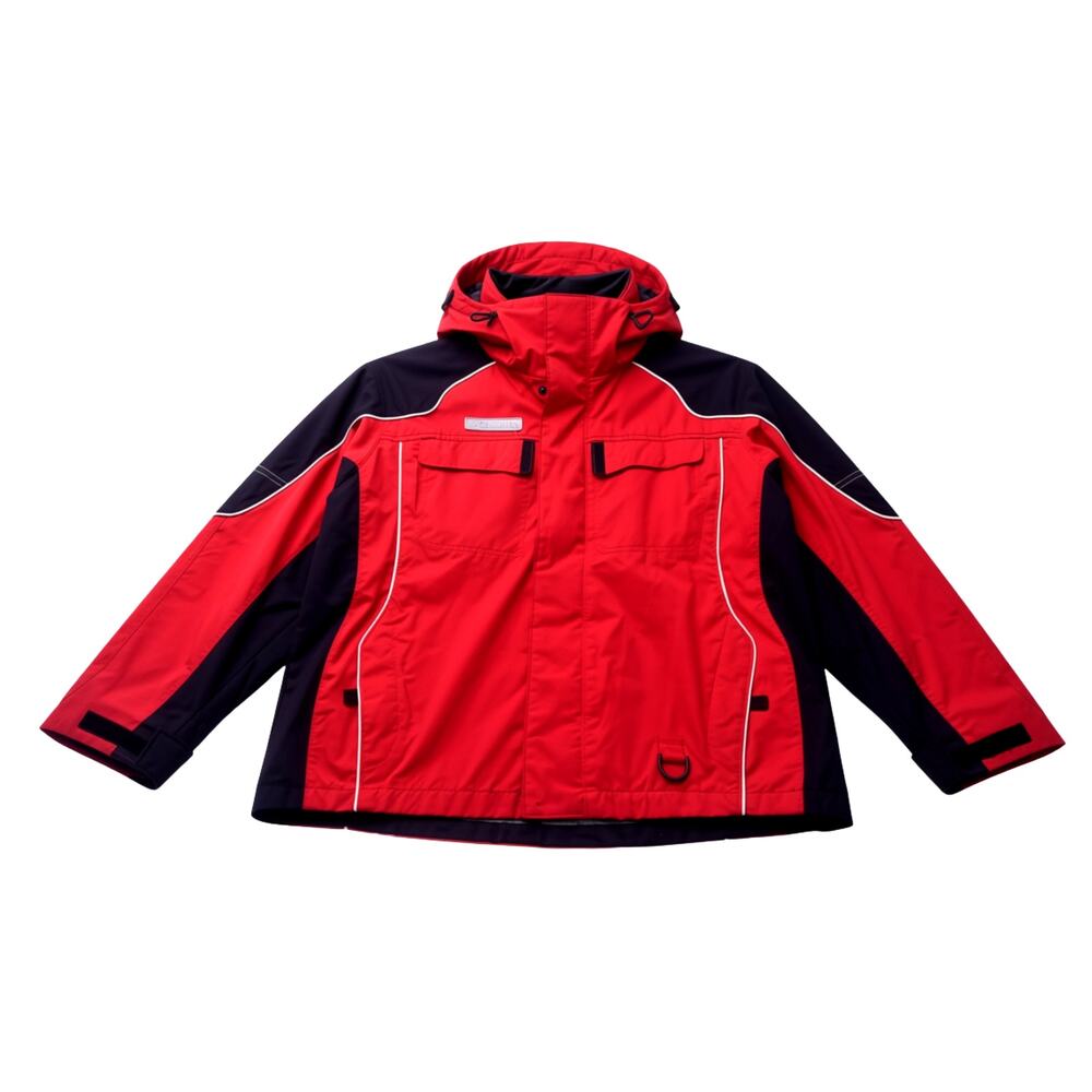 Columbia XCO Youth 14/16 Red Black Hooded Fleece Lined Outdoor Jacket